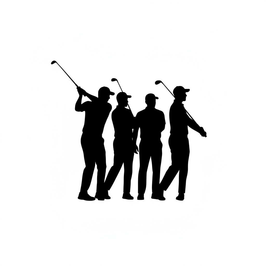 Team of 4 Silhouette