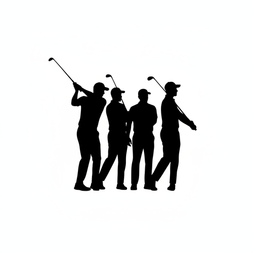 Team of 4 Silhouette